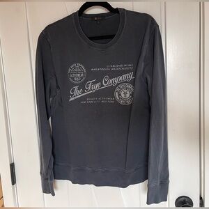 Frye Unisex Vintage Style Logo Sweatshirt EUC, Size Medium, Navy Blue